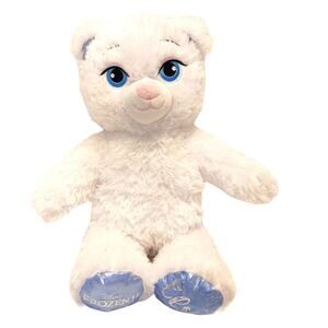 Build A Bear Singing Elsa Frozen II Disney Plush Princess Bear White Glitter